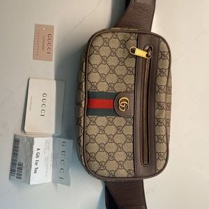 GUCCI AUTHENTIC OPHIDIA GG BELT BAG/ FANNY PACK/ CROSS BODY